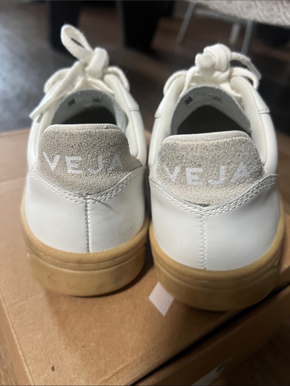 White Women’s Sneakers with Gum Sole - Picture 6 of 7